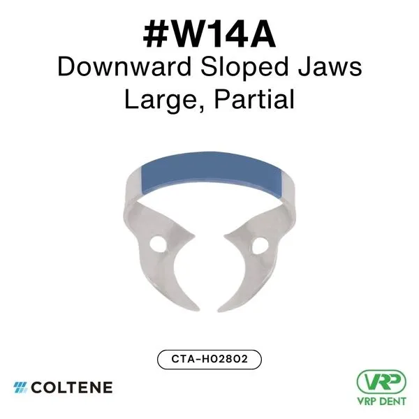 Coltene HySolate Dental Dam Clamps Fiesta WINGLESS, Matte, Color Coded #W14A