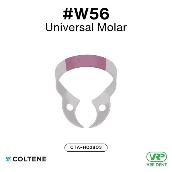 Coltene HySolate Dental Dam Clamps Fiesta WINGLESS, Matte, Color Coded #W56 