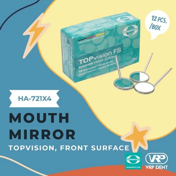 Hahnenkratt Mouth mirror front surface กระจกส่องปาก 1 กล่อง 12 ชิ้น 