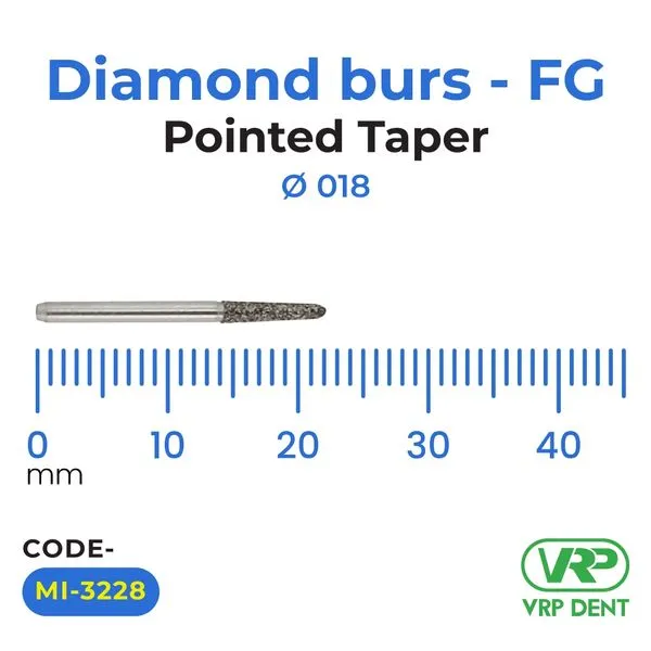 Microdont Diamond burs - FG Pointed Taper 1 pc. 018