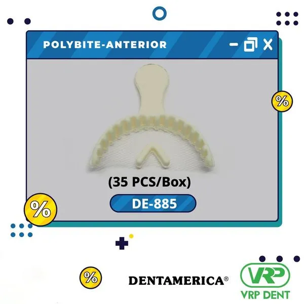 Dentamerica POLYBITE Disposable Impression Bite Registration Trays Anterior 1 กล่อง บรรจุ 35 ชิ้น