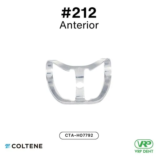 Coltene Hysolate Dental Dam Clamps WINGLESS Gloss #212 Anterior