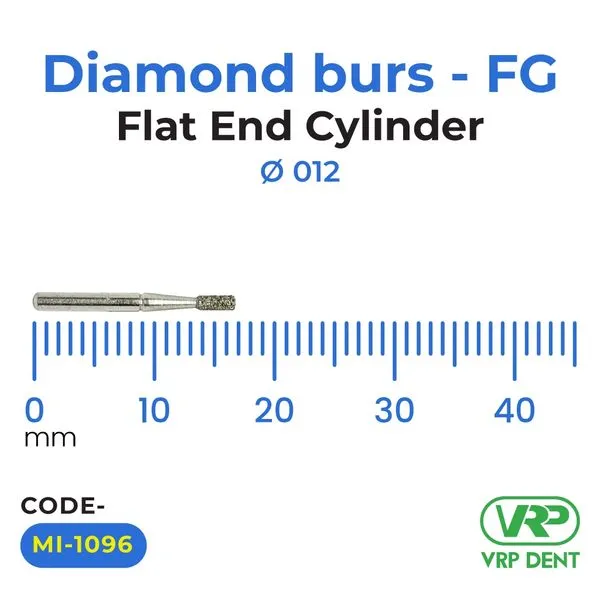 Microdont Diamond burs - FG Flat End Cylinder 1 pc. 012
