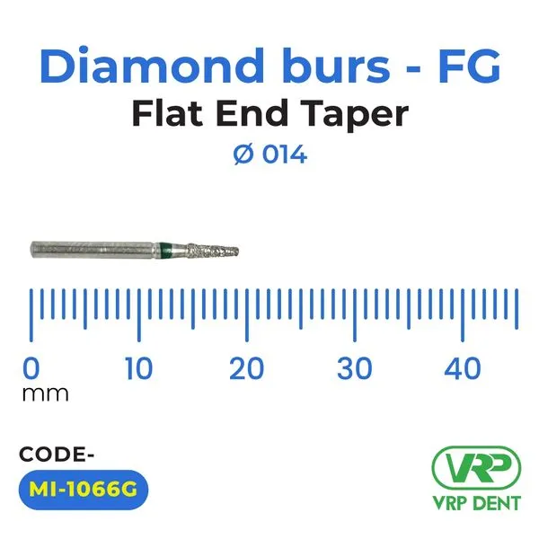 Microdont Diamond burs - FG Flat End Taper 1 pc. 014