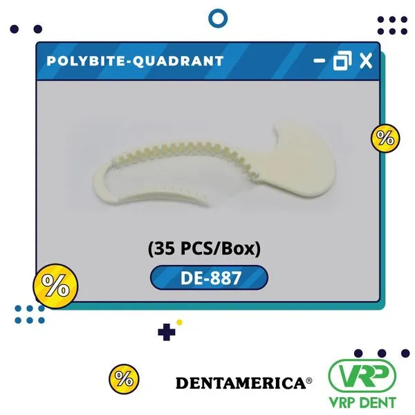 Dentamerica POLYBITE Disposable Impression Bite Registration Trays Quadrant 1 กล่อง บรรจุ 35 ชิ้น