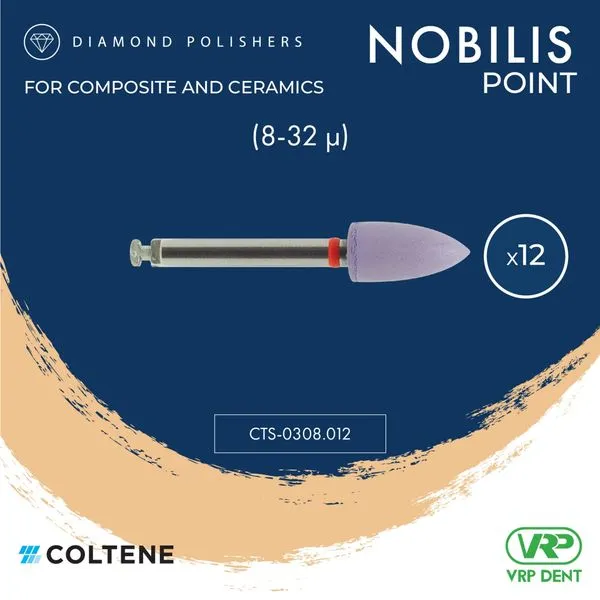 Coltene KENDA Nobilis Diamond Polishers (Step 1/3) Point 12 pcs. 