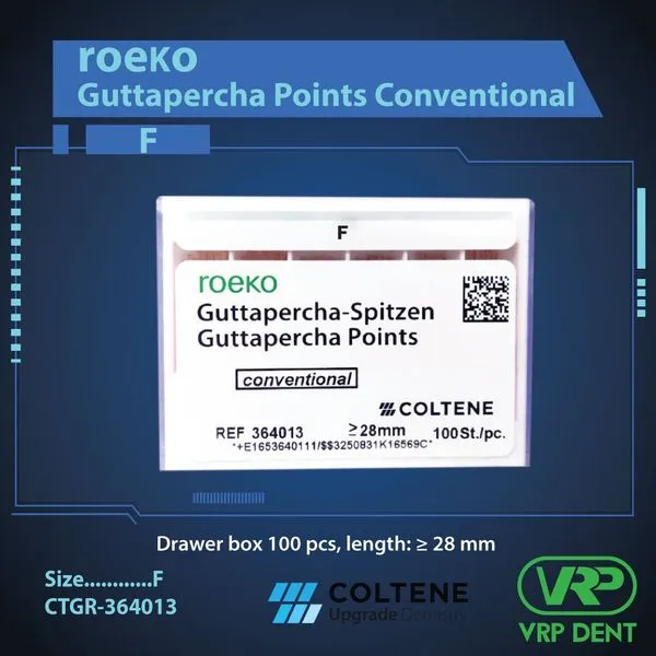 Coltene Guttapercha Points Conventional 100 pcs. ขนาด F