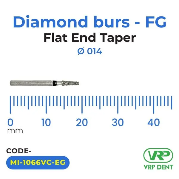 Microdont Diamond burs - FG Flat End Taper 1 pc. 014