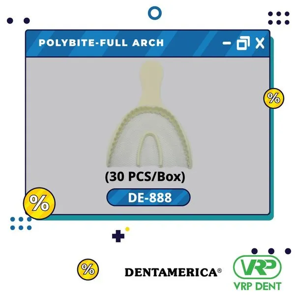 Dentamerica POLYBITE Disposable Impression Bite Registration Trays Full arch 1 กล่อง บรรจุ 30 ชิ้น