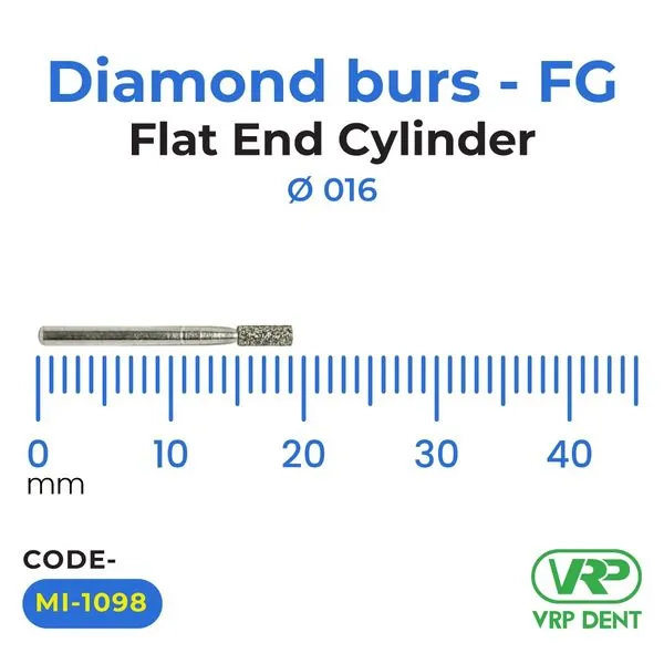 Microdont Diamond burs - FG Flat End Cylinder 1 pc. 016