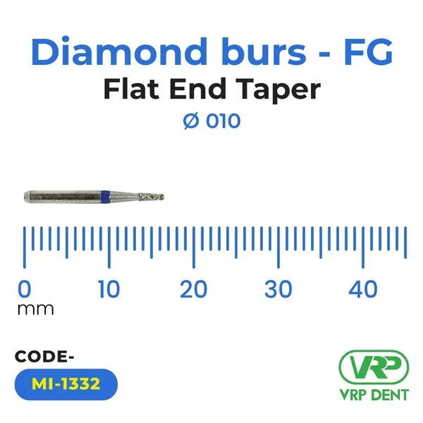 Microdont Diamond burs - FG Flat End Taper 1 pc. 010