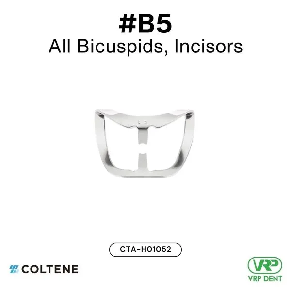 Coltene HySolate Dental Dam Clamps WINGLESS Gloss Brinker #B5 All bicuspides, incisors