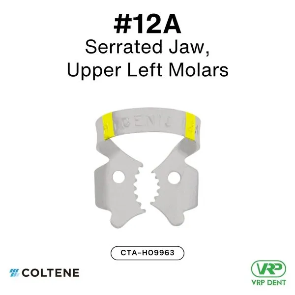 Coltene HySolate Dental Dam Clamps Fiesta WINGED, Matte, Color Coded  #12A