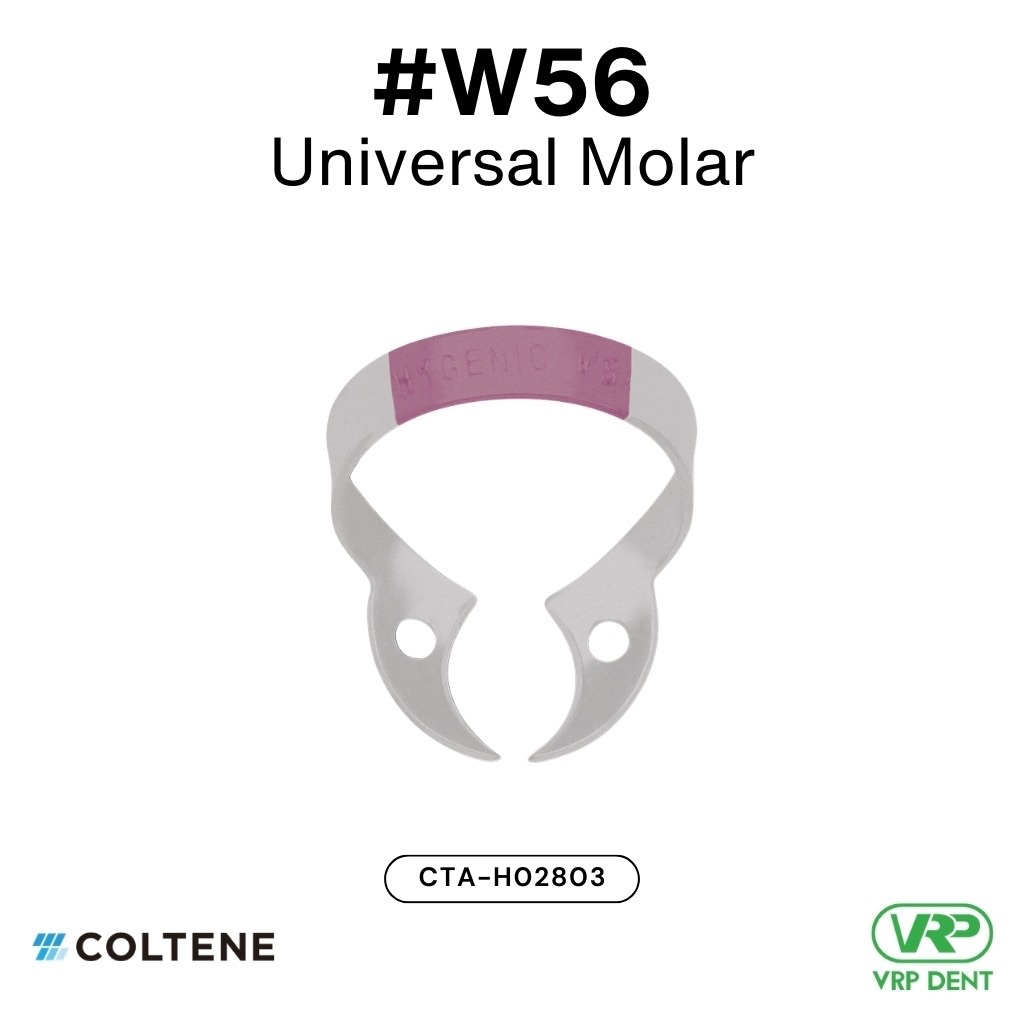 Coltene HySolate Dental Dam Clamps Fiesta WINGLESS, Matte, Color Coded #W56 