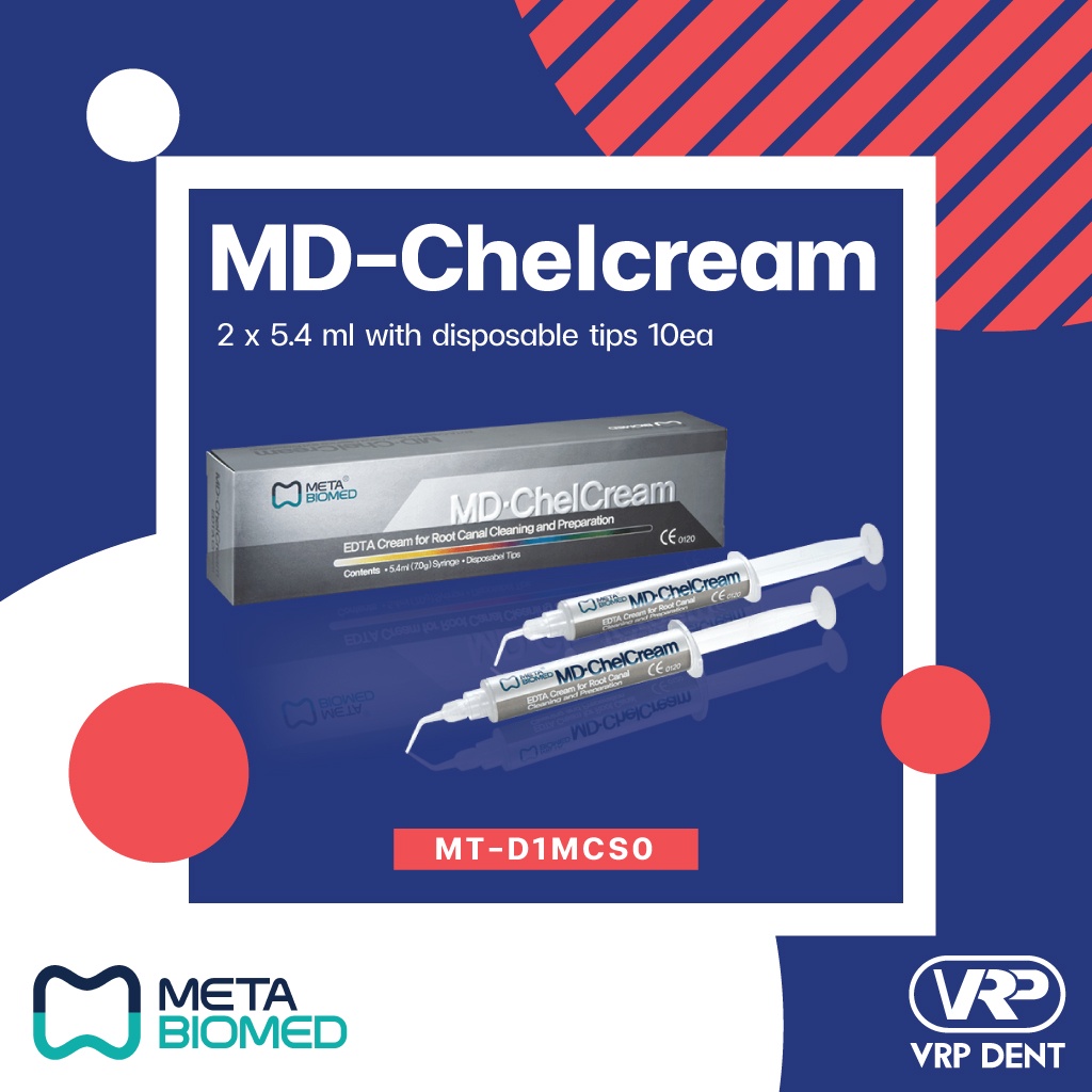 Meta biomed MD-Chelcream EDTA 19% Cream for root canal cleaning and preparation 