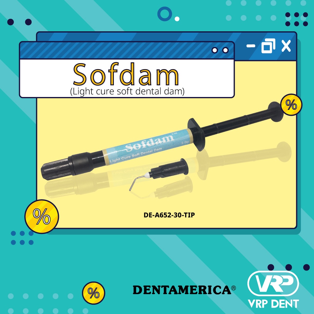 Dentamerica SofDam Light cure soft dental dam 2g 