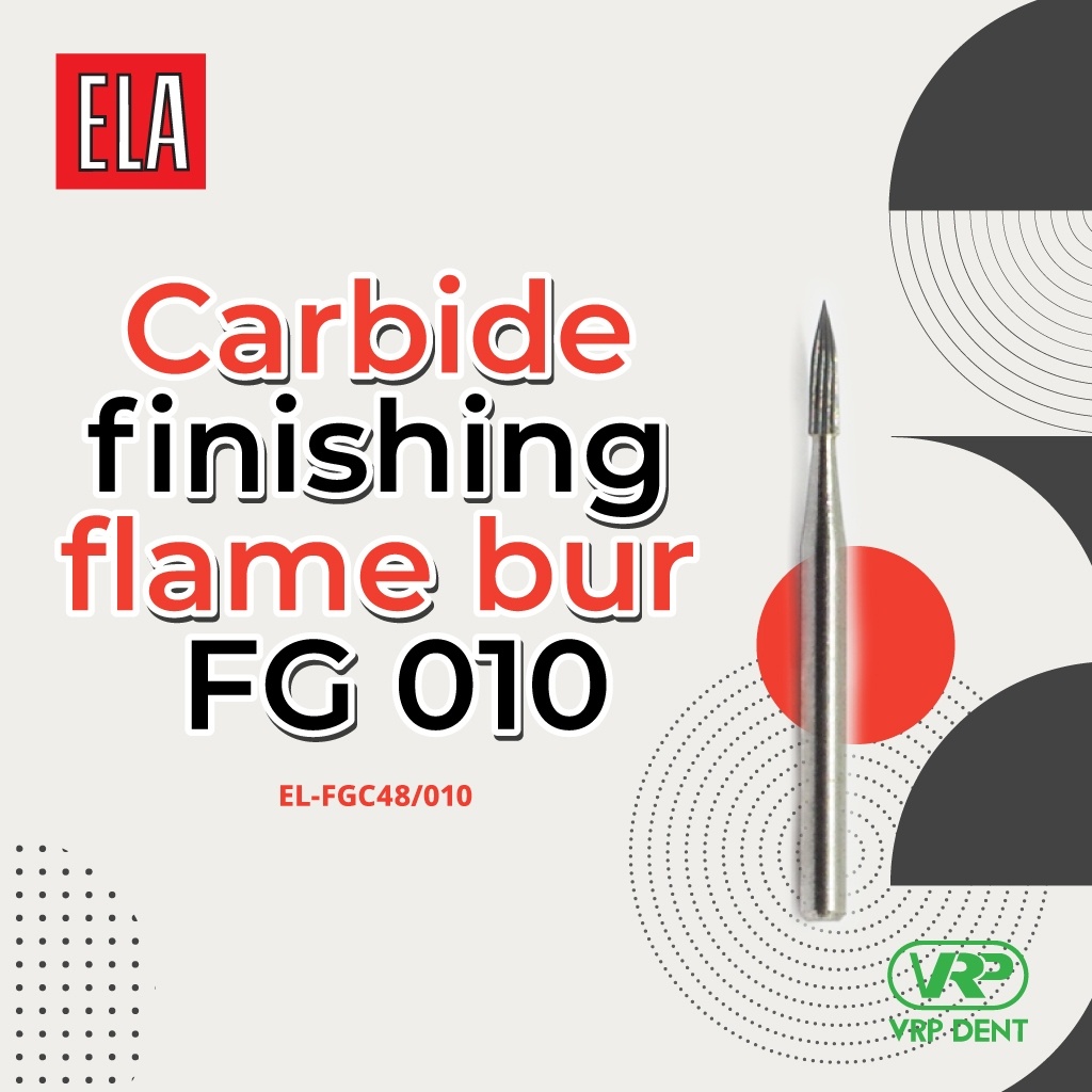 Ela Carbide finishing flame bur fg 010 1 pc. 