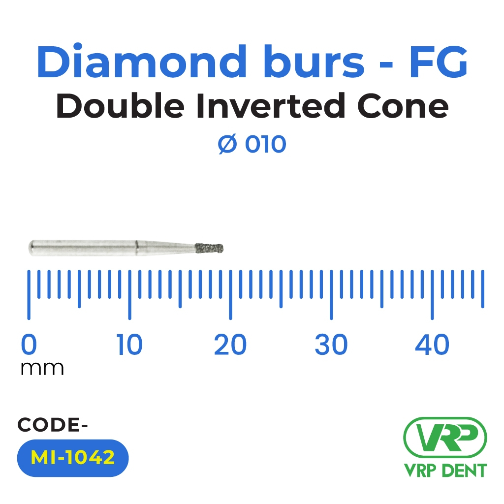 Microdont Diamond burs - FG Double Inverted Cone 010 1 pc. 