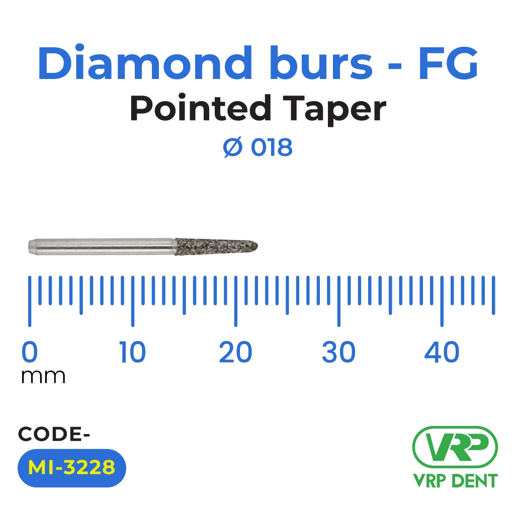 Microdont Diamond burs - FG Pointed Taper 1 pc. 018