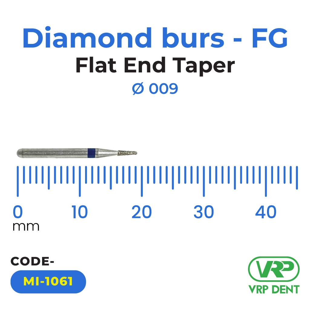 Microdont Diamond burs - FG Flat End Taper 1 pc. 009