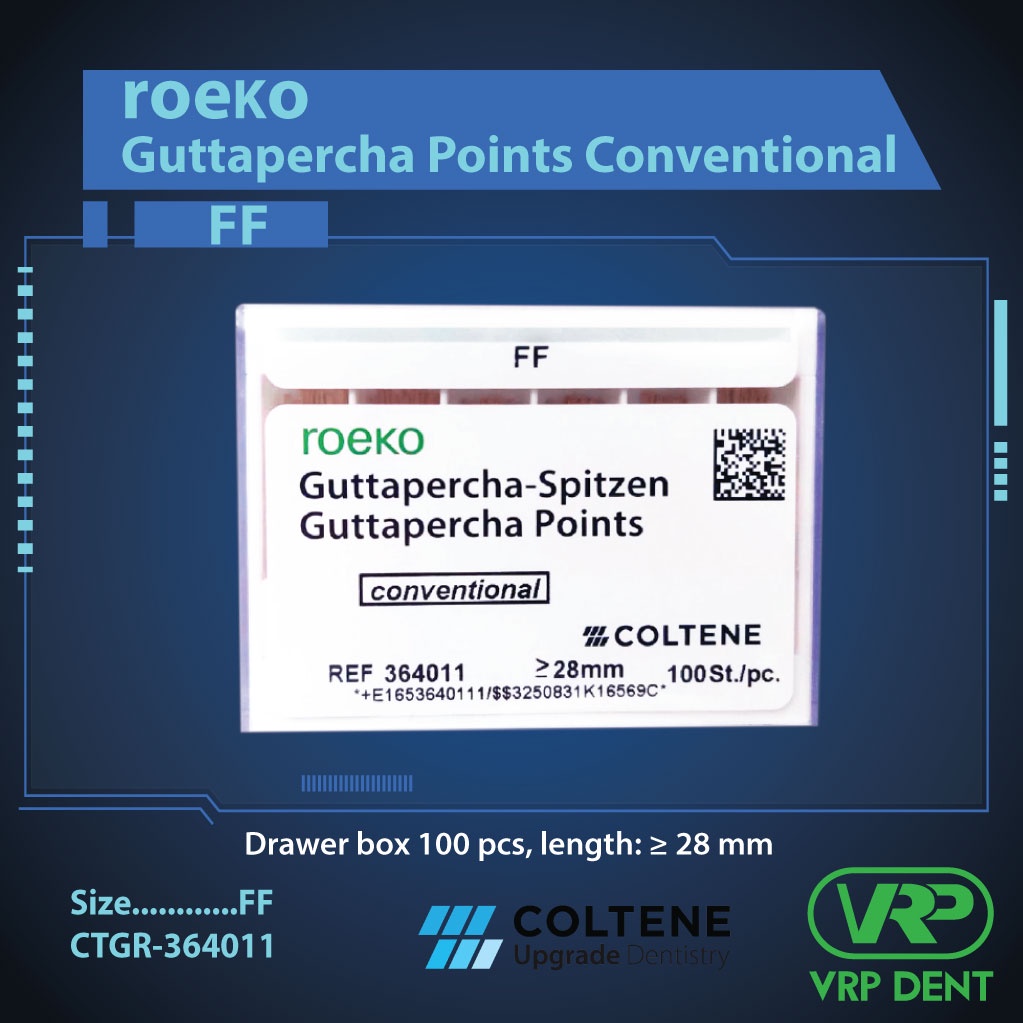 Coltene Guttapercha Points Conventional 100 pcs. ขนาด FF
