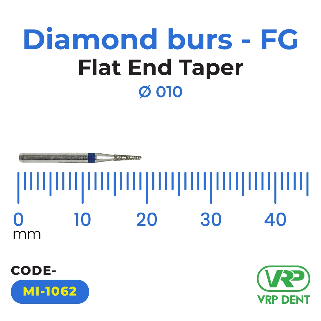 Microdont Diamond burs - FG Flat End Taper 1 pc. 010