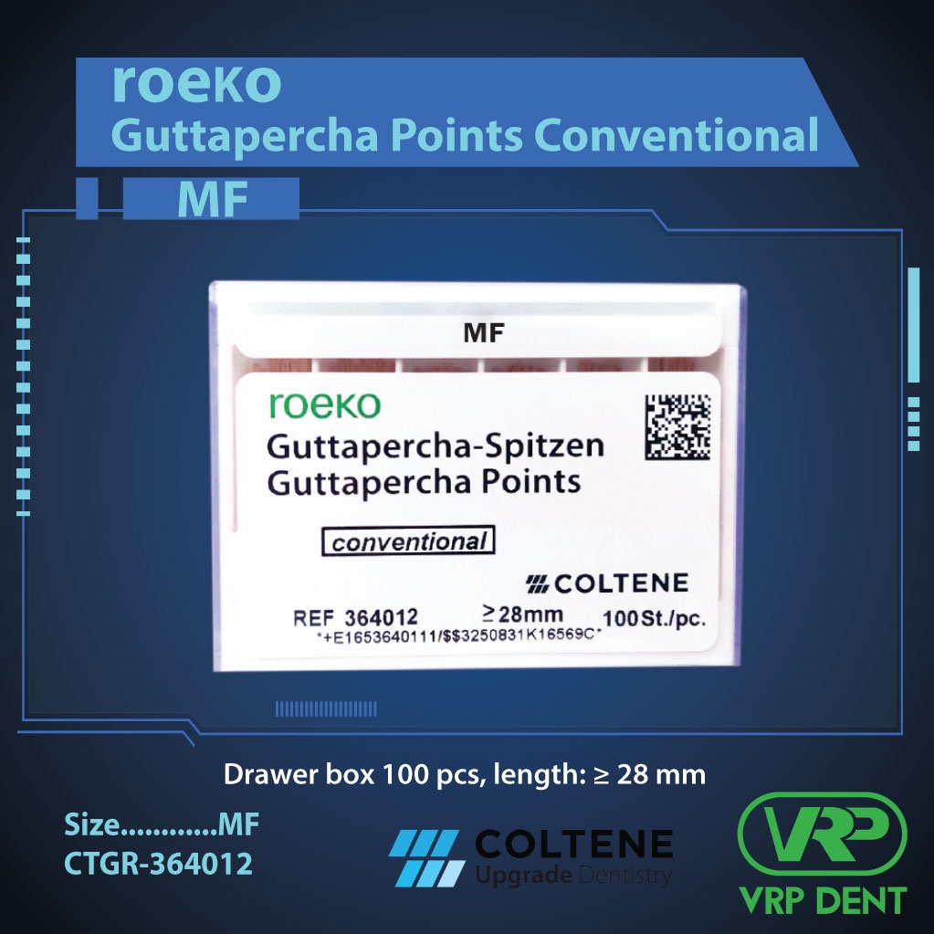 Coltene Guttapercha Points Conventional 100 pcs. ขนาด MF