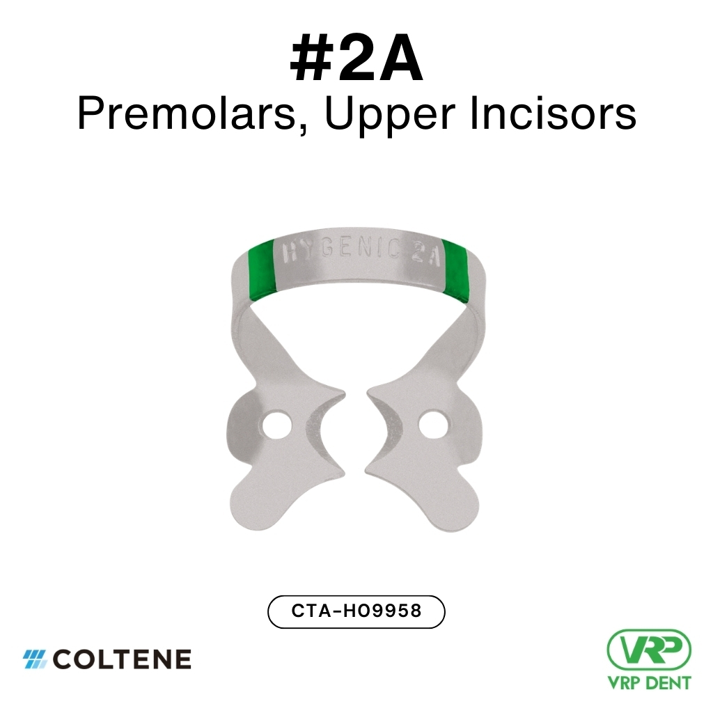 Coltene HySolate Dental Dam Clamps Fiesta WINGED, Matte, Color Coded  #2A