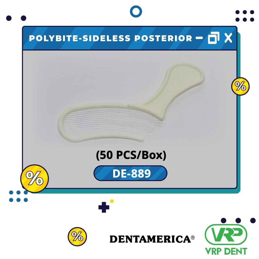 Dentamerica POLYBITE Disposable Impression Bite Registration Trays Sideless posterior 1 กล่อง บรรจุ 50 ชิ้น