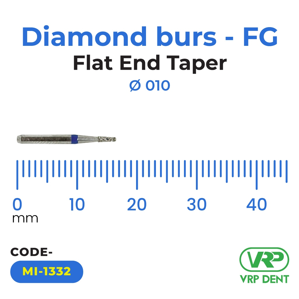 Microdont Diamond burs - FG Flat End Taper 1 pc. 010