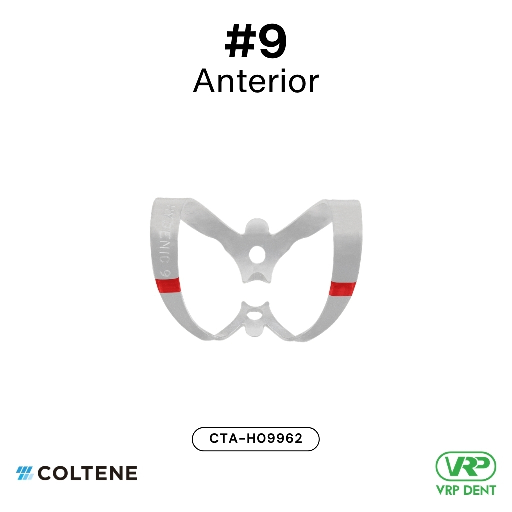 Coltene HySolate Dental Dam Clamps Fiesta WINGED, Matte, Color Coded  #9