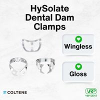 Coltene Hysolate Dental Dam Clamps WINGLESS Gloss #212 Anterior-1
