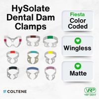 Coltene HySolate Dental Dam Clamps Fiesta WINGLESS, Matte, Color Coded #W56 -1