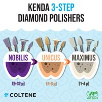 Coltene KENDA Nobilis Diamond Polishers (Step 1/3) Point 12 pcs. -1