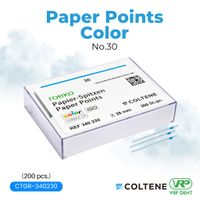 Coltene Paper Points Colour [เปลี่ยนสีเมื่อโดนน้ำ] ROEKO no.30