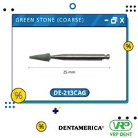 Dentamerica Green stone (coarse) finishing burs Cone กรอช้า 12pcs