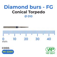 Microdont Diamond burs - FG Conical Torpedo 010 1 pc. 