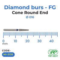 Microdont Diamond burs - FG Cone Round End 1 pc. 016