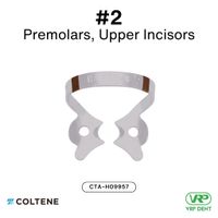 Coltene HySolate Dental Dam Clamps Fiesta WINGED, Matte, Color Coded  #2