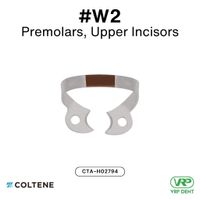 Coltene HySolate Dental Dam Clamps Fiesta WINGLESS, Matte, Color Coded #W2 