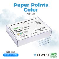 Coltene Paper Points Colour [เปลี่ยนสีเมื่อโดนน้ำ] ROEKO no.40