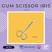 Medesy Gum Scissor Iris Curved 115 mm 