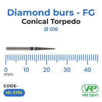 Microdont Diamond burs - FG Conical Torpedo 016 1 pc. 