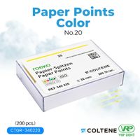Coltene Paper Points Colour [เปลี่ยนสีเมื่อโดนน้ำ] ROEKO no.20
