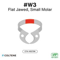 Coltene HySolate Dental Dam Clamps Fiesta WINGLESS, Matte, Color Coded #W3 