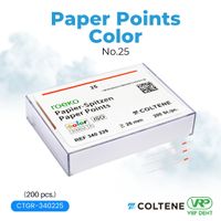 Coltene Paper Points Colour [เปลี่ยนสีเมื่อโดนน้ำ] ROEKO no.25