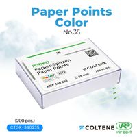 Coltene Paper Points Colour [เปลี่ยนสีเมื่อโดนน้ำ] ROEKO no.35