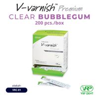 Vericom V-varnish premium Bubble gum ฟลูออไรด์วานิช 1 กล่อง 200 ชิ้น